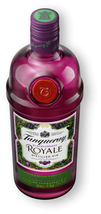 A bottle of Tanqueray Blackcurrant Royale.